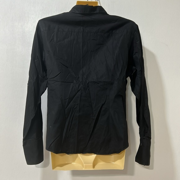 THOMAS PINK WOMEN BLACK CLASSIC SHIRT BOTTOM UP Sz 10 - Picture 2 of 11
